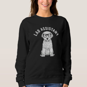 Lab Assistant Nerdy Yellow Labrador Retriever Pupp Sweatshirt