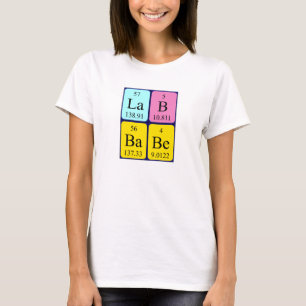 Lab Babe periodic table name shirt