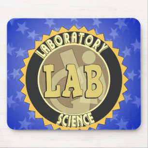 LAB BADGE LABORATORY SCIENCE MOUSE MAT