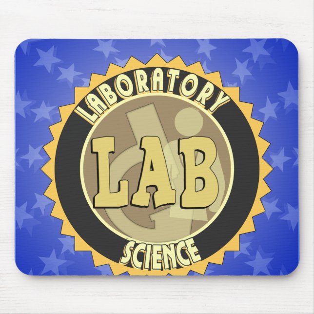 LAB BADGE LABORATORY SCIENCE MOUSE MAT (Front)