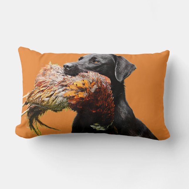 Lab Bird Hunting Lumbar Cushion (Front)