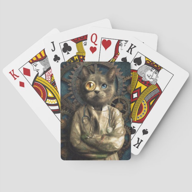 Lab Cat Playing Cards (Back)