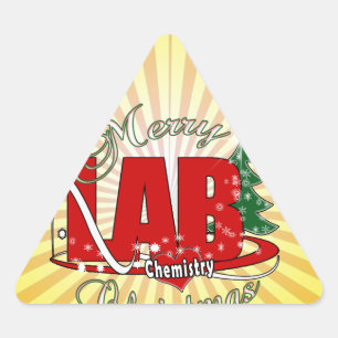 LAB CHEMISTRY CHRISTMAS TRIANGLE STICKER