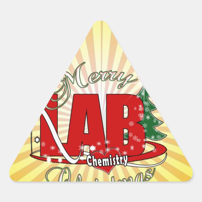 LAB CHEMISTRY CHRISTMAS TRIANGLE STICKER (Front)