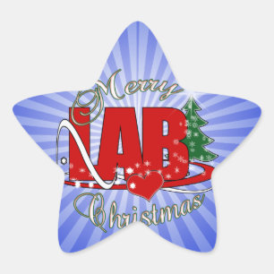 LAB CHRISTMAS LABORATORY STAR STICKER