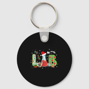 Lab Christmas Laboratory Technician Science Xmas S Key Ring