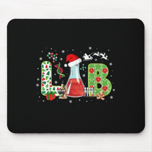 Lab Christmas Laboratory Technician Science Xmas S Mouse Mat (Front)