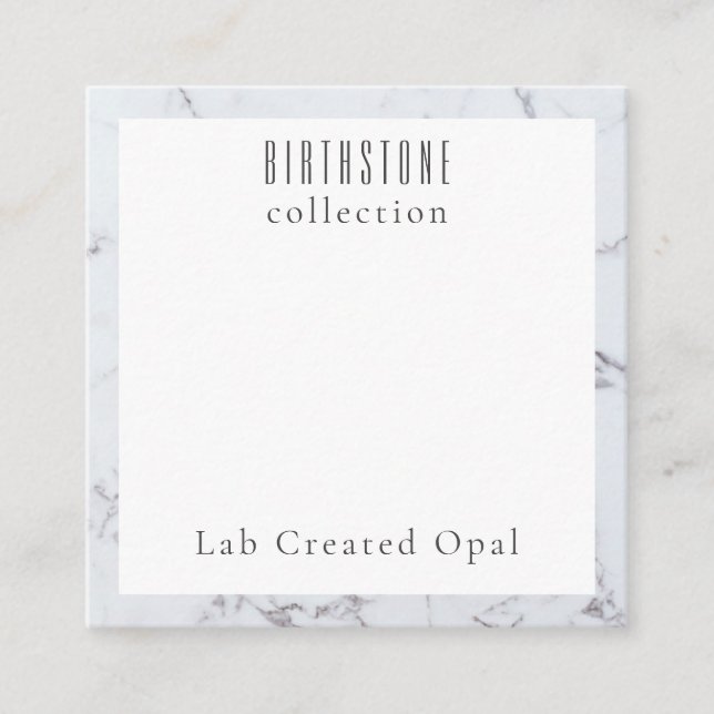 Lab Created Opal Necklace Packaging Card (Front)
