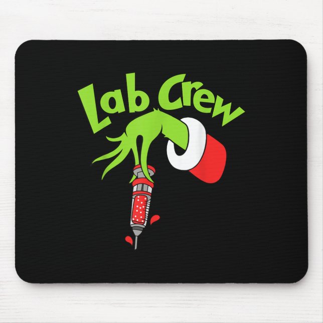 Lab Crew Merry Christmas Laboratory Tech Nurse Xma Mouse Mat (Front)