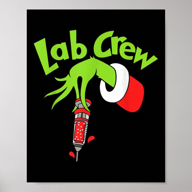 Lab Crew Merry Christmas Laboratory Tech Nurse Xma Poster (Front)