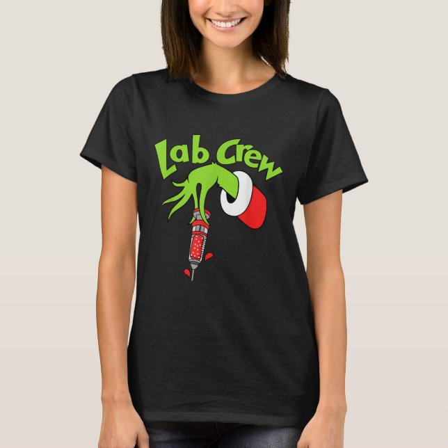 Lab Crew Merry Christmas Laboratory Tech Nurse Xma T-Shirt (Front)