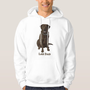 Lab Dad Chocolate Labrador Retriever Dog Lover Hoodie