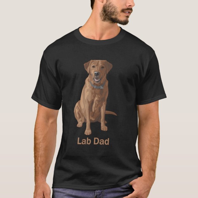 Lab Dad Fox Red Labrador Retriever Dog Lovers Gift T-Shirt (Front)