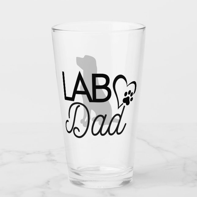 “Lab Dad” Pint Glass (Front)