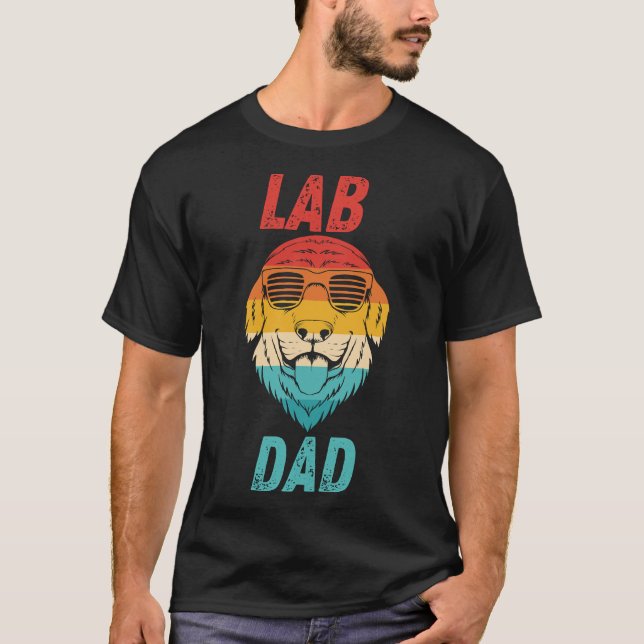 Lab Dad Vintage Labrador Dad T-Shirt (Front)