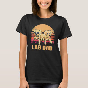 Lab Dad Yellow Labrador Retriever Vintage Dog Retr T-Shirt