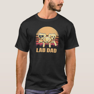 Lab Dad Yellow Labrador Retriever Vintage Dog Retr T-Shirt