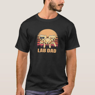 Lab Dad Yellow Labrador Retriever Vintage Dog Retr T-Shirt