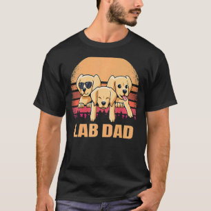 Lab Dad Yellow Labrador Retriever Vintage Dog Retr T-Shirt