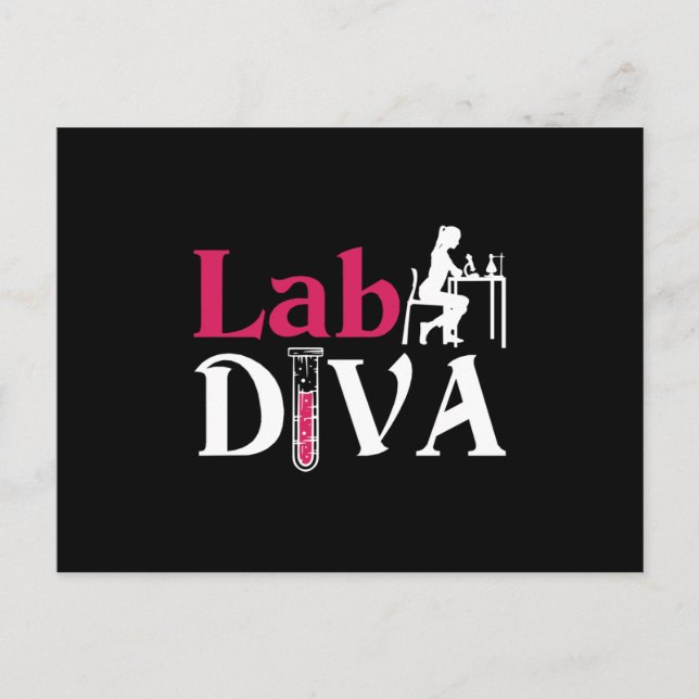 Lab Diva Lab Tech Chemist Laboratory Technician Postcard (Front)