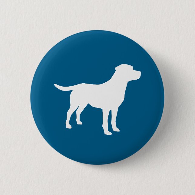 Lab Dog Puppy Baby Shower Silhouette 6 Cm Round Badge (Front)