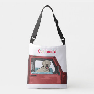 Lab Dog Riding Shotgun Thunder_Cove Crossbody Bag
