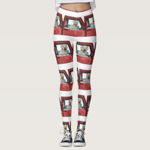 Lab Dog Riding Shotgun Thunder_Cove Leggings