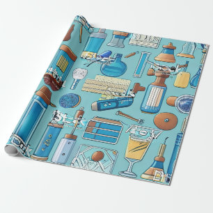 Lab Equipment Pack Wallpaper Wrapping Paper