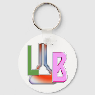 LAB FLASK LOGO LABORATORY KEY RING