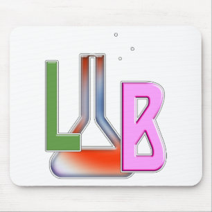 LAB FLASK LOGO LABORATORY MOUSE MAT