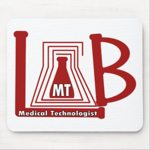 LAB FLASK LOGO MT - MEDICAL TECHNOLOGIST MOUSE MAT