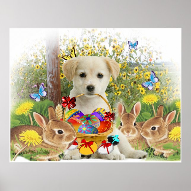Lab & Friends Easter Egg Hunt Poster (Front)