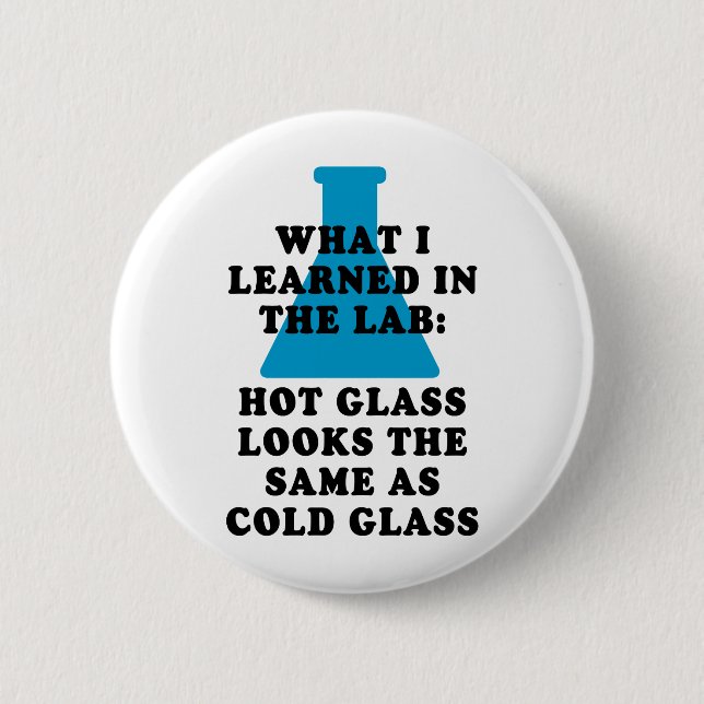 Lab Glass 6 Cm Round Badge (Front)