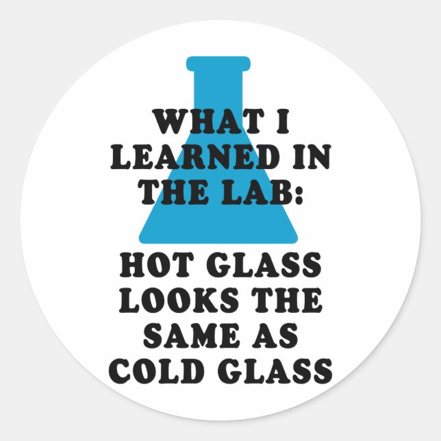 Lab Glass Classic Round Sticker (Front)