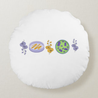 Lab Glassware and Flowers 2022 Round Cushion