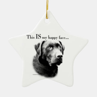 Lab Happy Face Ceramic Tree Decoration