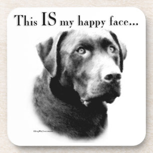 Lab Happy Face Coaster