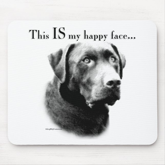 Lab Happy Face Mouse Mat (Front)