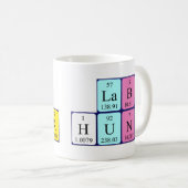 Lab Hunk periodic table name mug (Front Right)