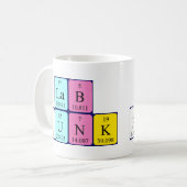 Lab Hunk periodic table name mug (Front Left)