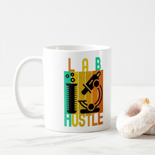 LAB HUSTLE - #LABLIFE  COFFEE MUG (With Donut)