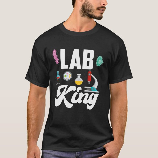 Lab King Male Microbiologist T-Shirt (Front)