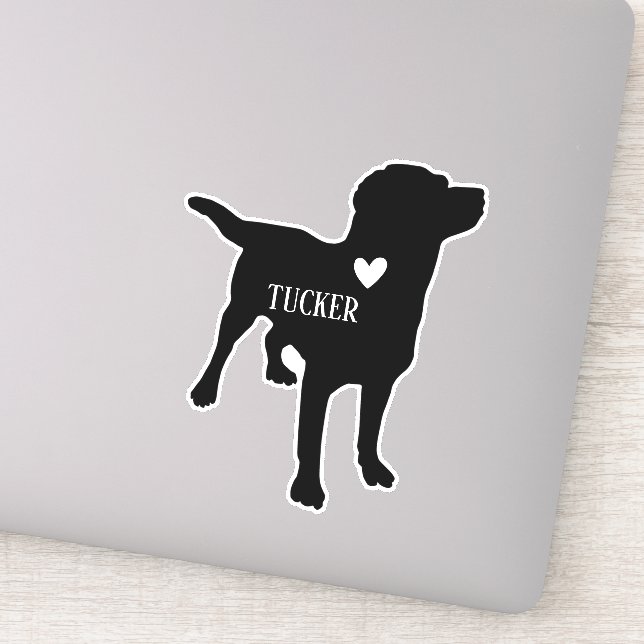 Lab Labrador  Breed Silhouette Custom Name (Detail)