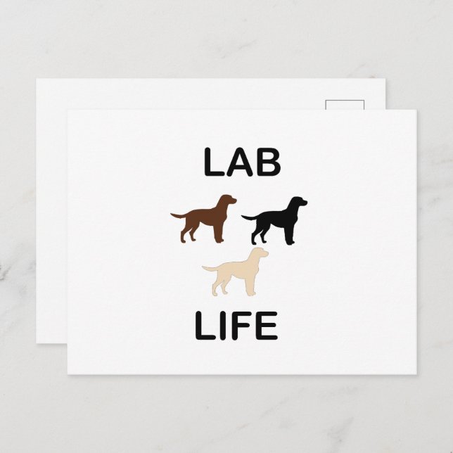 lab life all colours silhouettes postcard (Front/Back)