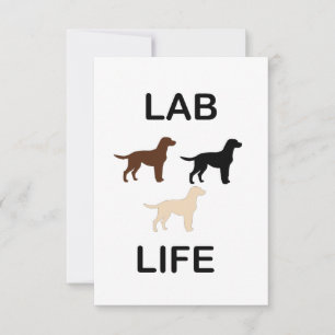 lab life all colours silhouettes thank you card
