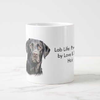 Lab Life Collection : Powered by Love & Dop Hair Large Coffee Mug