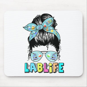 Lab Life Messy Bun Lab Week 2025 Medical Lab Scien Mouse Mat