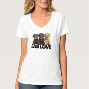 Lab Love labrador retriever chocolate yellow black T-Shirt