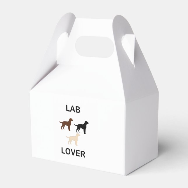 Lab Lover all colors silhouettes Favour Box (Front Side)