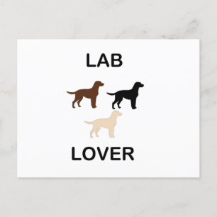 Lab Lover all colours silhouettes Holiday Postcard